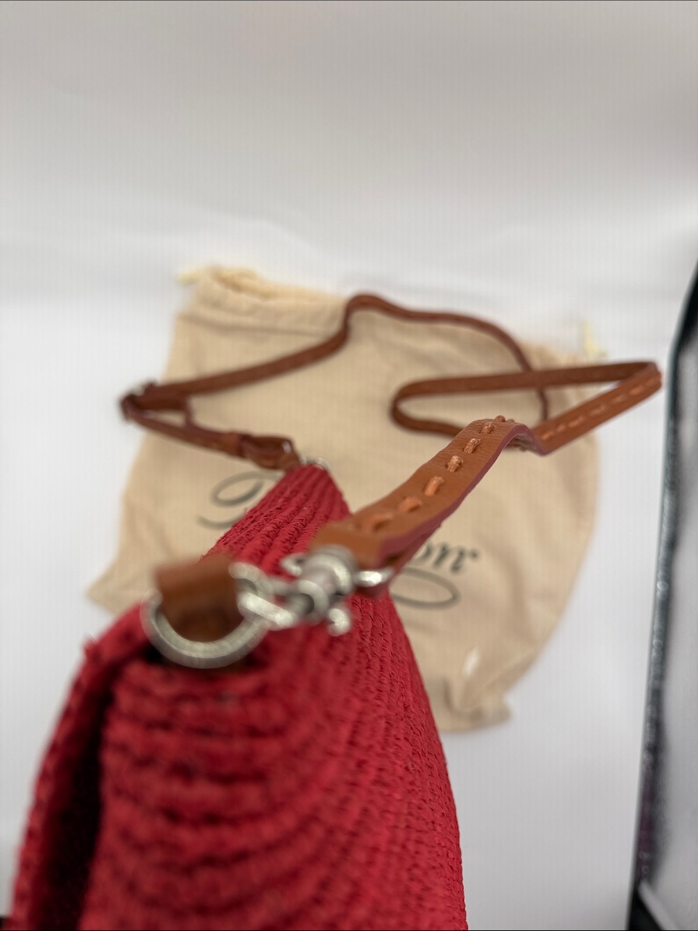 Retired Brighton Madra Raffia Flap Handbag - Picture 7 of 10